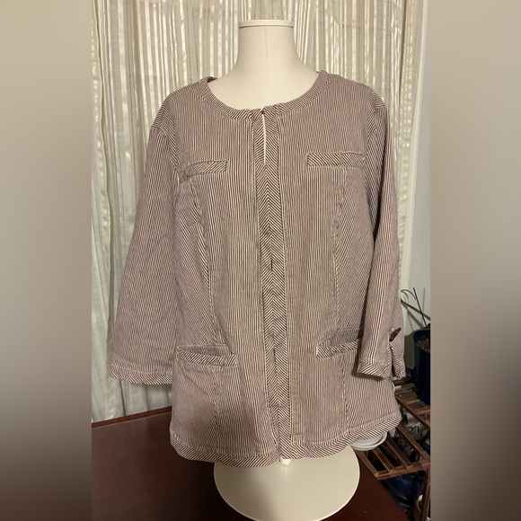 Live a Little Jackets & Blazers - Live a Little Casual Jacket 3/4 Sleeve Blazer 2X